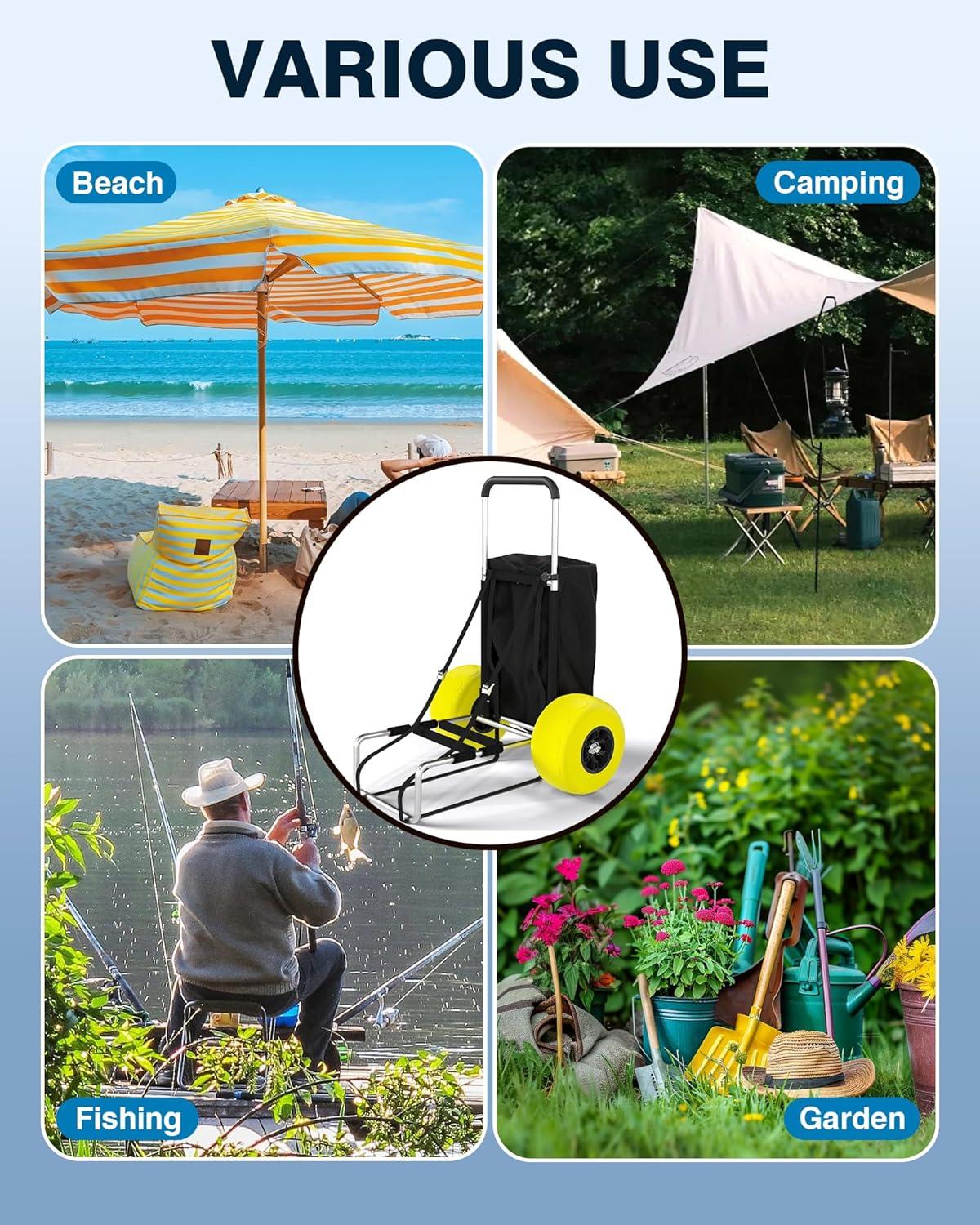 Let's Explore: Our Lightweight Beach Cart ⁤with 13