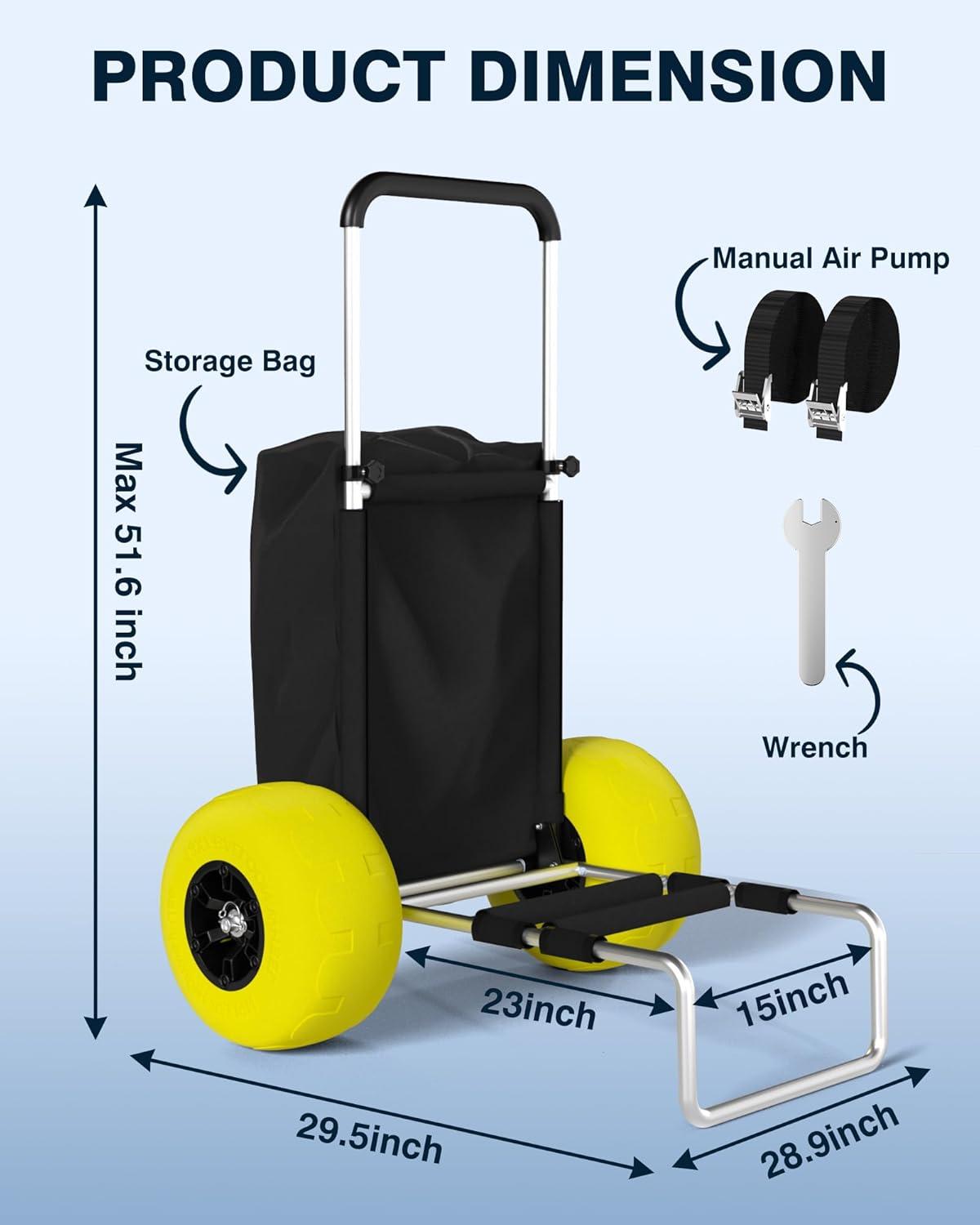 Let's Explore: Our Lightweight Beach ‍Cart ‌with 13