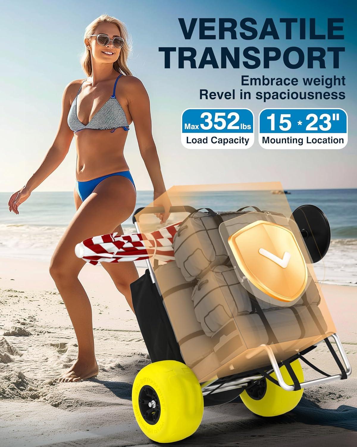 Let's Explore: ‌Our Lightweight Beach Cart with 13