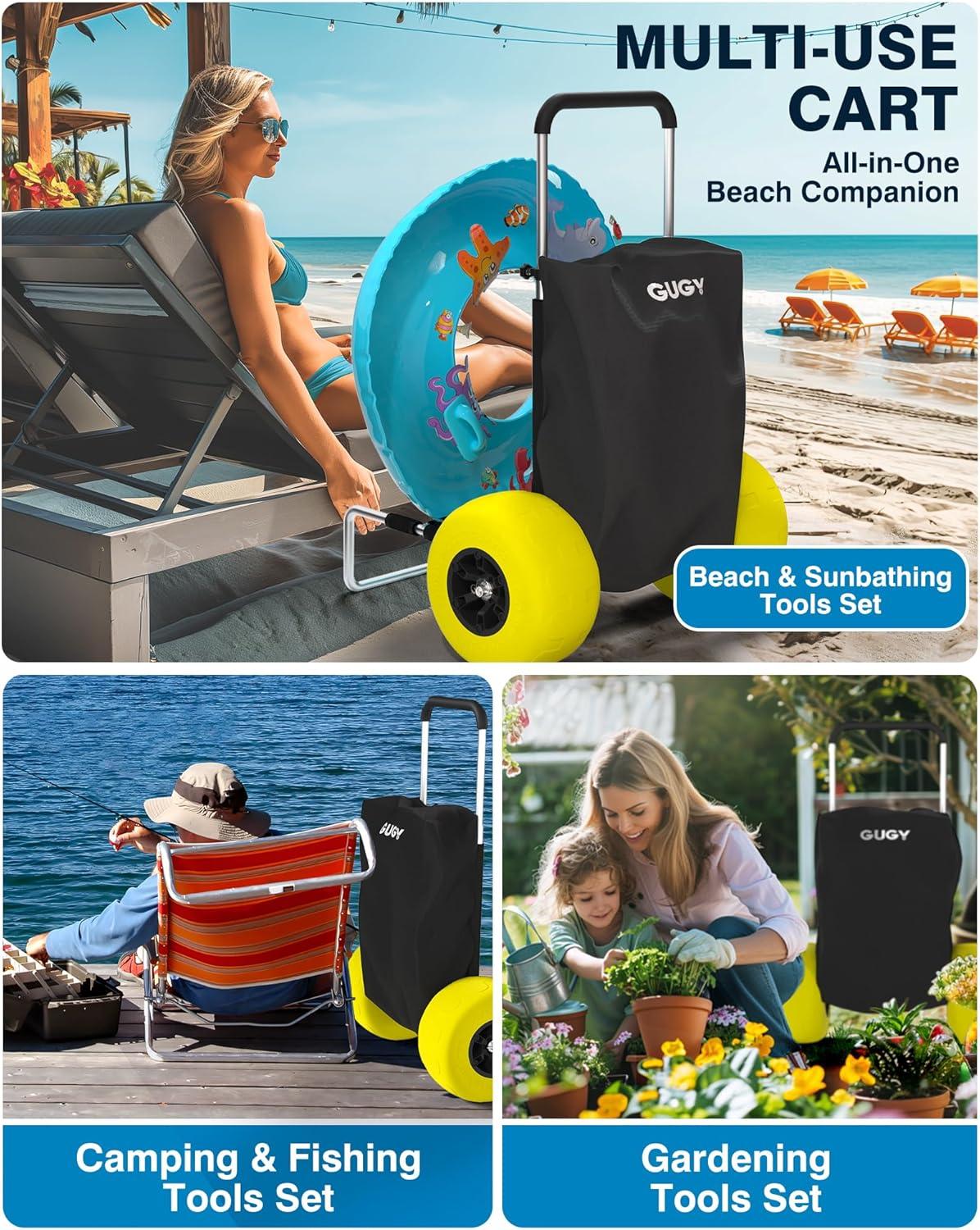 Let's Explore: Our Lightweight Beach Cart with⁣ 13