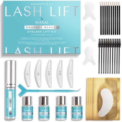 Lash Lift Kit for Eyelash Perm: Korean Eyelash Lift Kit for Long-Lasting Natural Curl & Self Lash Lifting – DIY Instructions Lash Lamination Set for Salon-Quality Results at Home or Professional Use