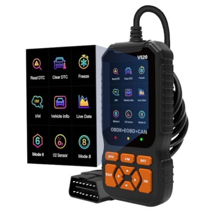 MMOBIEL OBD2 Scanner Diagnostic Tool - Advanced Car Code Reader with Check Engine Reset, I/M Readiness, Mode 6 & 8, Oxygen Sensor Test, Battery Monitoring - Universal OBDII/EOBD Scan Tool for All Cars