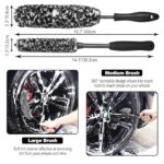 NIKCOSMK 3PCS Car Wheel Brush Set - Bendable, Durable & Detailing - Image 2