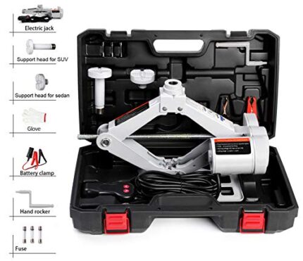 STANDTALL Electric Floor Jack - 3 Ton, Automatic, Scissor Lift, 12v, Ideal for Sedans and SUVs
