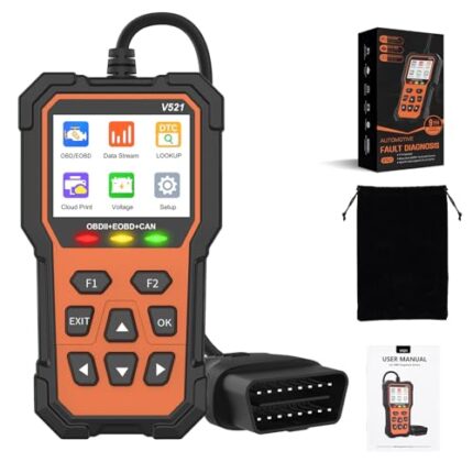 Scanner for Car OBD2 Diagnostic Tool, Professional Code Reader with Reset, Mode 6 & Mode 8, I/M Readiness for All Vehicles After 1996