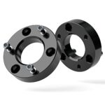 Silverado 2in Leveling Lift Kit, 2" Front Suspension Level Kit Forged Strut Spacers for 2007-2023 Chevy Silverado 1500 2007-2023 GMC Sierra 1500 Pickup, 6061-T6 Aluminum Not require strut disassembly