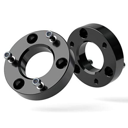 Silverado 2in Leveling Lift Kit, 2" Front Suspension Level Kit Forged Strut Spacers for 2007-2023 Chevy Silverado 1500 2007-2023 GMC Sierra 1500 Pickup, 6061-T6 Aluminum Not require strut disassembly