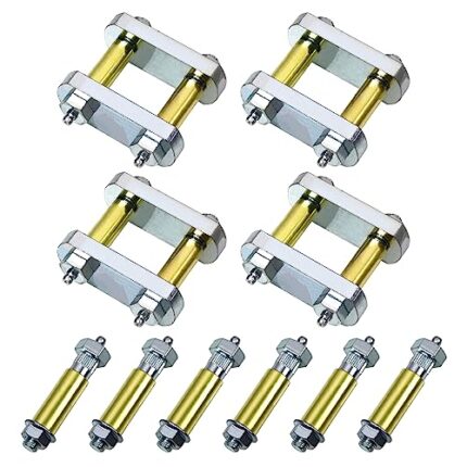 Sporacingrts Heavy Duty Shackle Upgrade Kit Compatible with CRE3000 Stock and Equaflex Trailer Shackle kit 2.25” Shackles Tandem Axle Replaces UO12-016 (Silver) Bolt