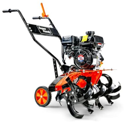 SuperHandy Tiller Cultivator – 7HP 209cc Engine, Adjustable Tilling Width & Depth, Heavy-Duty Steel Tines for Garden Soil Prep, Landscaping & Weed Removal (Front Tine Tiller)