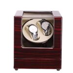 TMMLIJIPL 100% Handmade Automatic Double Wood Watch Winder for 2 Watches with Quiet Motor Display Box