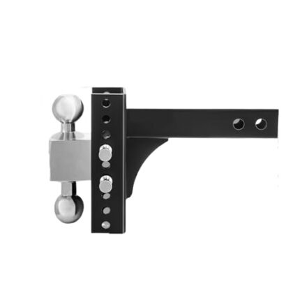 Trailer Hitches Tow Accessories, Adjustable Trailer Hitch Heavy Duty 6/8" Rise & Drop Hitch Ball Mount Tow W/Key Lock For Automotive Truck Trailers Towing for RV,SUV, ATV and Truck etc(Black)