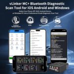 vLinker MC+ Bluetooth OBD2 Scanner Diagnostic Tool for iOS Android Windows - Image 2