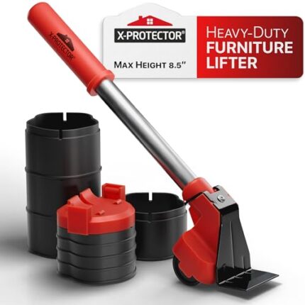 X-Protector Furniture Lifter Tool - Premium Furniture Jack Lifter Tool to Lift Furniture Easily - Appliance Lifter with 8.5" Adjustable Height - Ideal Jack to Lift Furniture Easily with Minimal Effort