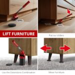 Furniture Lifter Jack Tool - 8.5" Adjustable Height, Easy Moving Aid for Home Furniture - Image 2