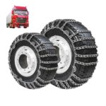 YAGOLD Set of 2 Tire Chains for Trucks 2pcs Snow Chains for Trucks Snow Chains for Car Tires Anti-Skid Thickening Tire Chains Winter Car Accessories No Jack Required 2pcs 315/80R22.5 2pcs 285/80R22.5