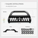 Nissan Frontier Bull Bar Push Bumper Guard w/ LED Mount 2022-2025 - Image 2