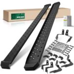 YHTAUTO 6.5" Running Boards Side Steps Fit Dodge Ram 1500 Classic 2500 3500 4500 5500 2009-2024, Crew Cab, Carbon Steel Black Powder, Truck Cab Side Step Rails Off-Road Exterior Accessories, Set of 2