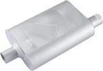 Universal Exhaust Muffler with Aggressive Sound, Anti-corrosive Muffler, Chamber Performance Mufflers for Cars, Trucks(3" offset in | 3" center out | overall 18")