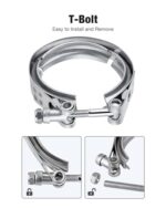 Stainless Steel V Band Clamp 3" Exhaust Flange Coupling - Universal Fit 2pc Set - Image 4