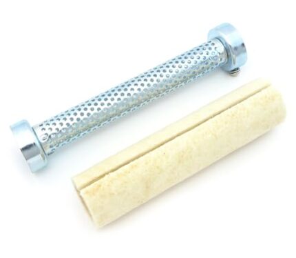 Universal Motorcycle Steel Baffle With Packing - Baffle Diameter 2.86" - Length 8" - For 3" OD Pipe