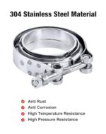 Stainless Steel V Band Clamp 3" Exhaust Flange Coupling - Universal Fit 2pc Set - Image 5