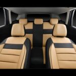 Luxury Beige Black Leather Car Seat Covers Set – Waterproof & Airbag Safe - Image 6
