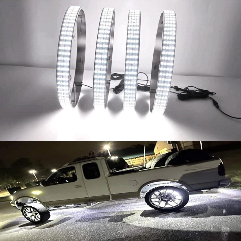 Transform Our Ride: 15.5in Waterproof LED Wheel Lights!