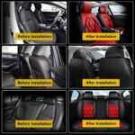 Mitsubishi Outlander Leather Seat Covers 5-Seat Full Protection Black/Red - Image 8