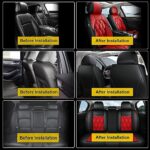 Mitsubishi Outlander Leather Seat Covers 5-Seat Full Protection Black/Red - Image 7