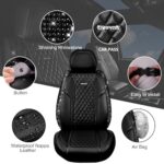 Luxury Black Diamond Bling Car Seat Covers – Waterproof & Universal Fit - Image 5
