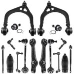 ASTARPRO - 16pcs Suspension Kit Front Upper and Lower Control Arms and Ball Joints/Tie Rod End Inner and Outer with Boot/Sway Bar Links Compatible with 2005-2010 300 Dodge Challenger Charger Magnum