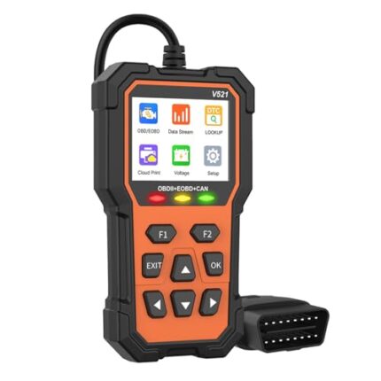 Bluetooth OBD2 Scanner with Mobile App Support,Vehicle Fault Code Reader,Auto Check Engine Code Reader,Cloud Print Diagnostic Data Transmissionto Mobile Phone,Supports 11 Languages
