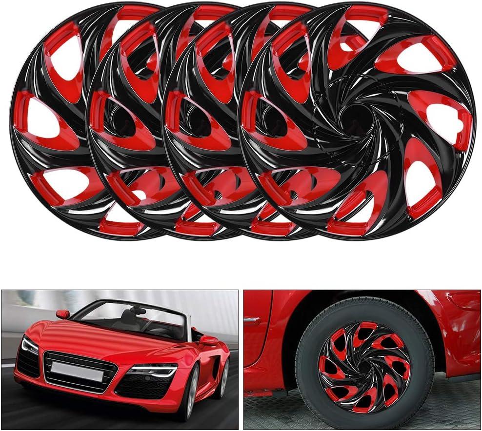 Upgrade Our‍ Ride: Stylish 15-Inch Black &⁤ Red ⁤Hubcaps