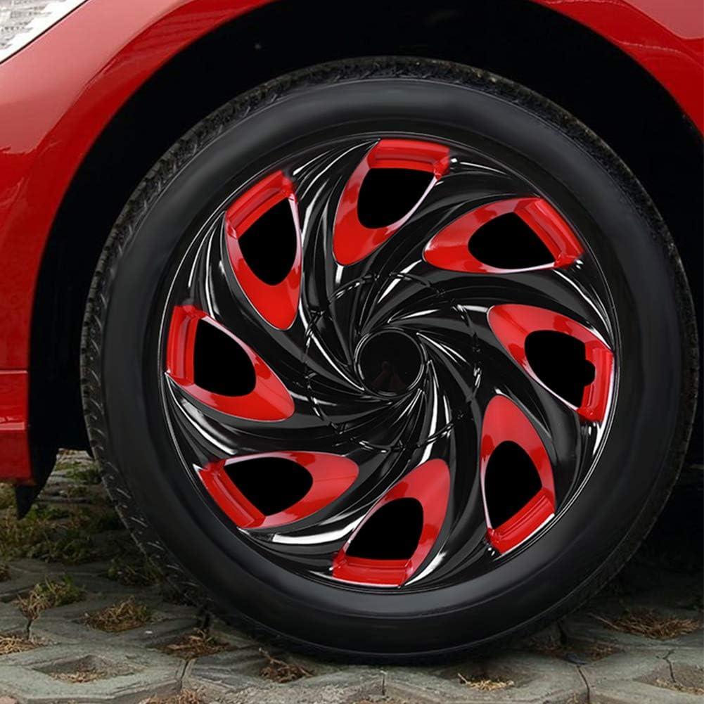 upgrade ⁣Our ⁤Ride: Stylish 15-Inch ⁢Black & Red hubcaps