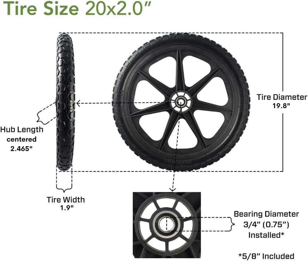 Say Goodbye to Flat Tires: Our Marathon 2 Pack for Big‌ Wheel Carts