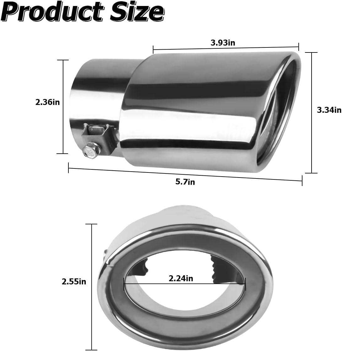 Revamp Your Ride: Sleek Chrome Exhaust Tip Magic!
