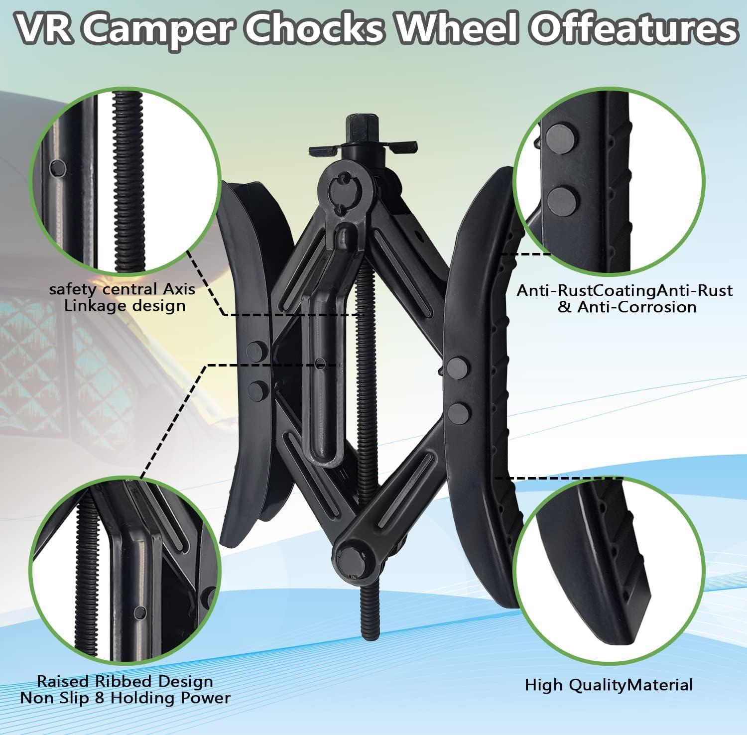 Stabilize Our RV with Stylish Camper Wheel Chock Accessories!