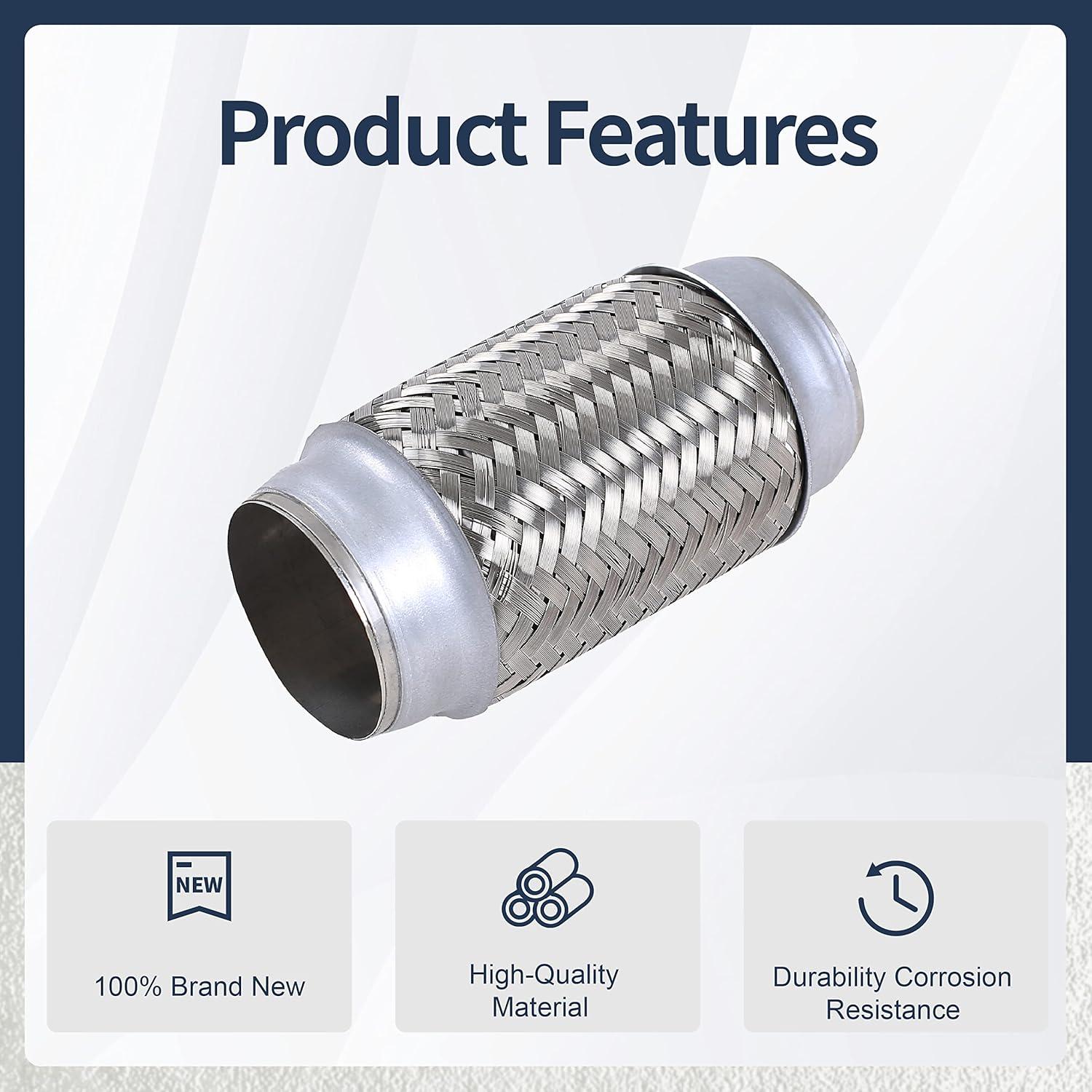 Upgrade Your Ride: Stainless Steel Exhaust​ Flex Pipe!