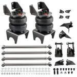 maXpeedingrods Weld-on Triangulated 4 Links Suspension Kit and 5000 lbs Air Suspension Bags Kit Universal for Trucks Cab Chassis Hotrod Ratrod