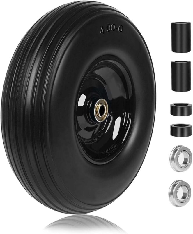 Upgrade Our Wheelbarrow with 13-Inch Solid Tires for Ease!