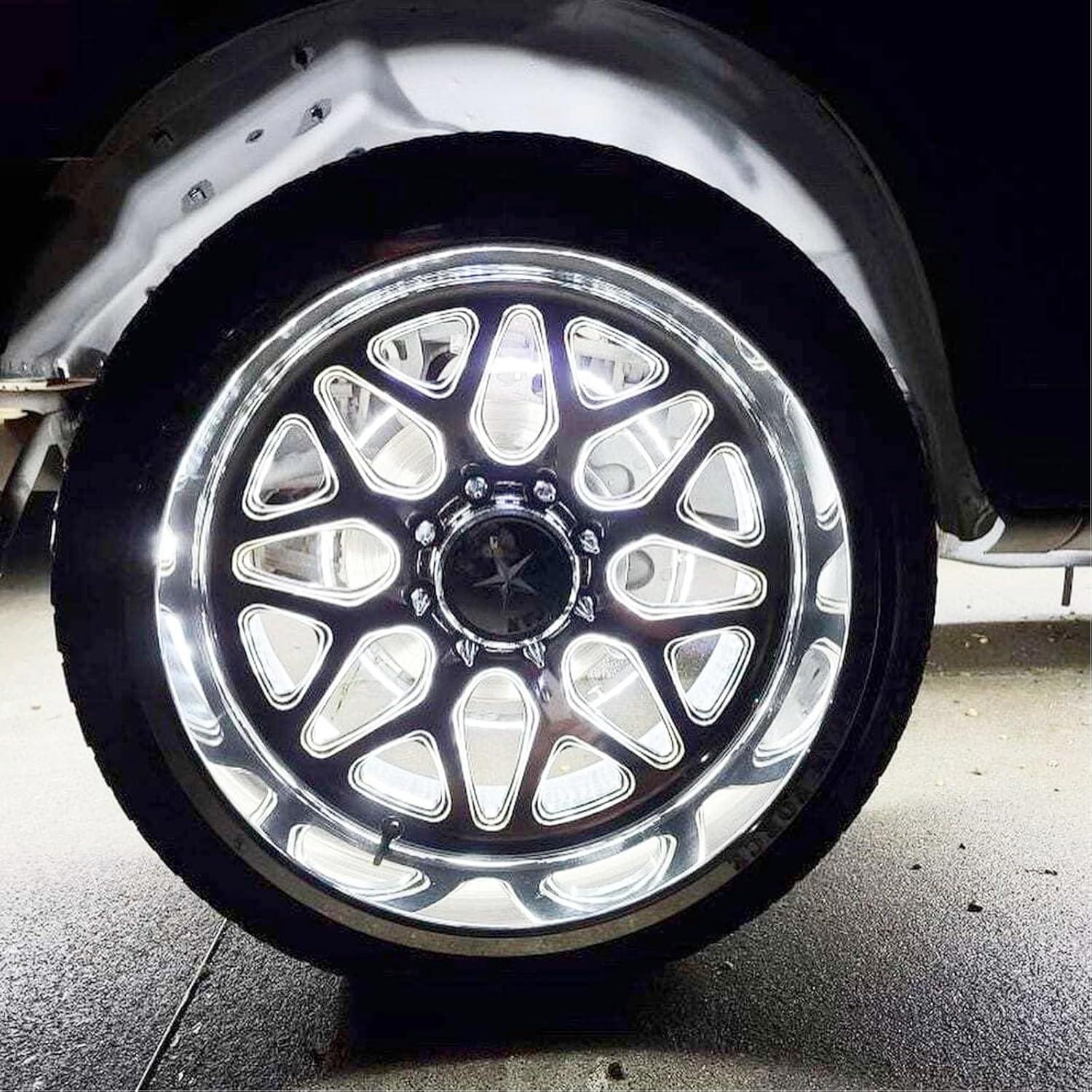 Light ‌Up ​Our Rides: 15.5in Waterproof wheel Rim Lights!