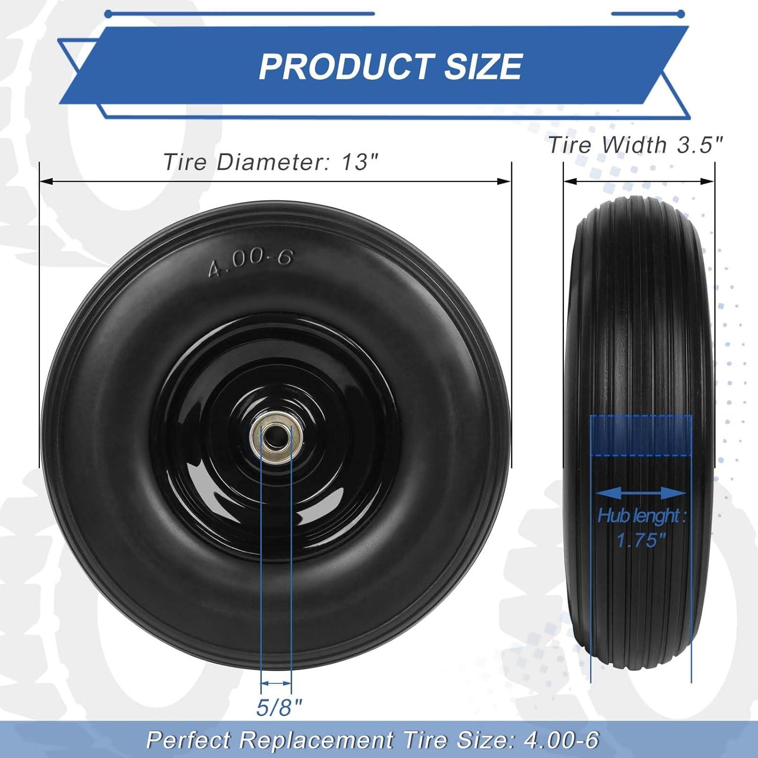 Upgrade Our Wheelbarrow with 13-Inch Solid Tires for Ease!