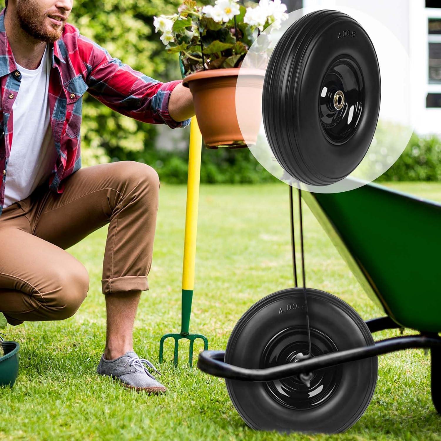 Upgrade Our Wheelbarrow ⁤with 13-Inch Solid Tires for Ease!