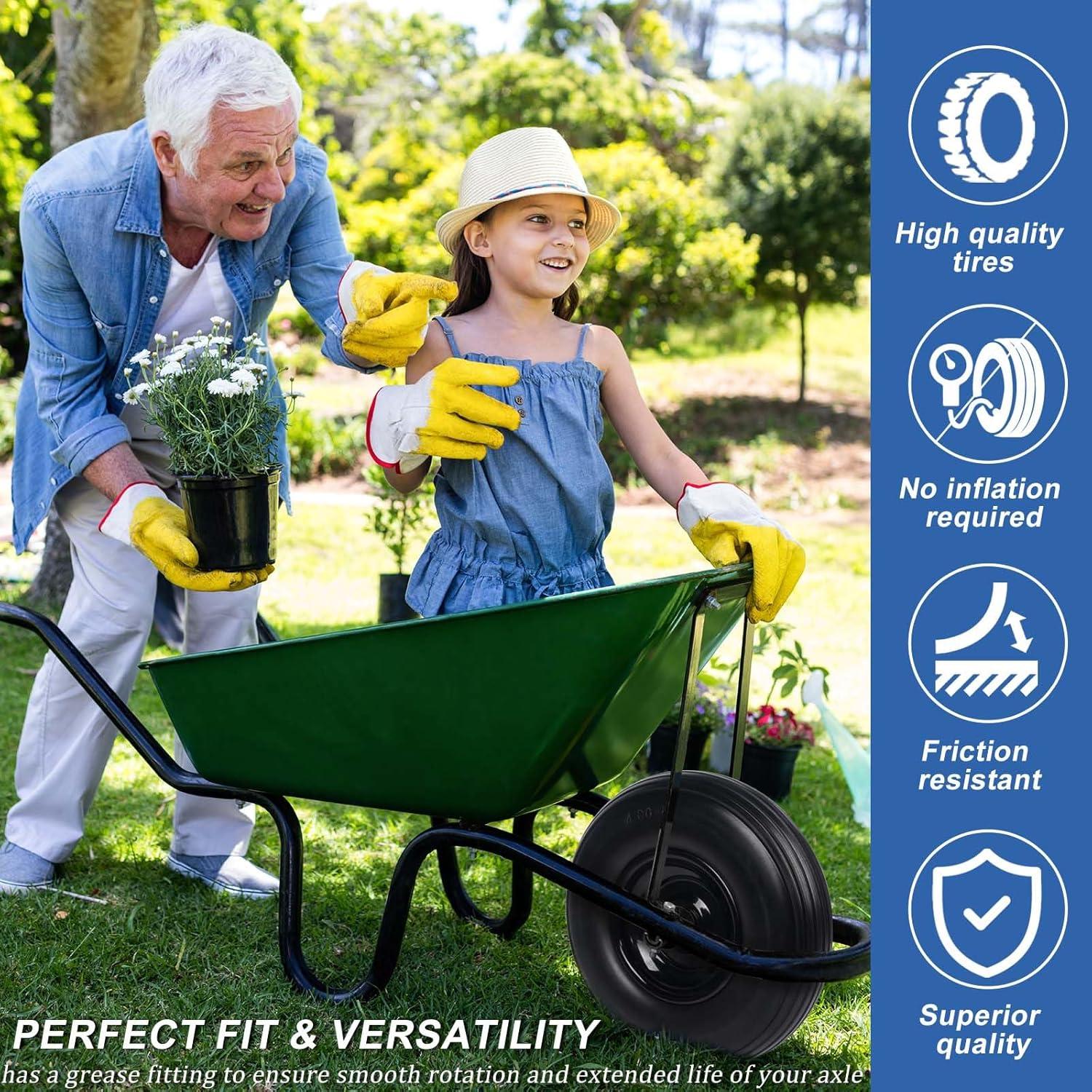 Upgrade Our Wheelbarrow with ⁣13-Inch Solid‍ Tires for Ease!