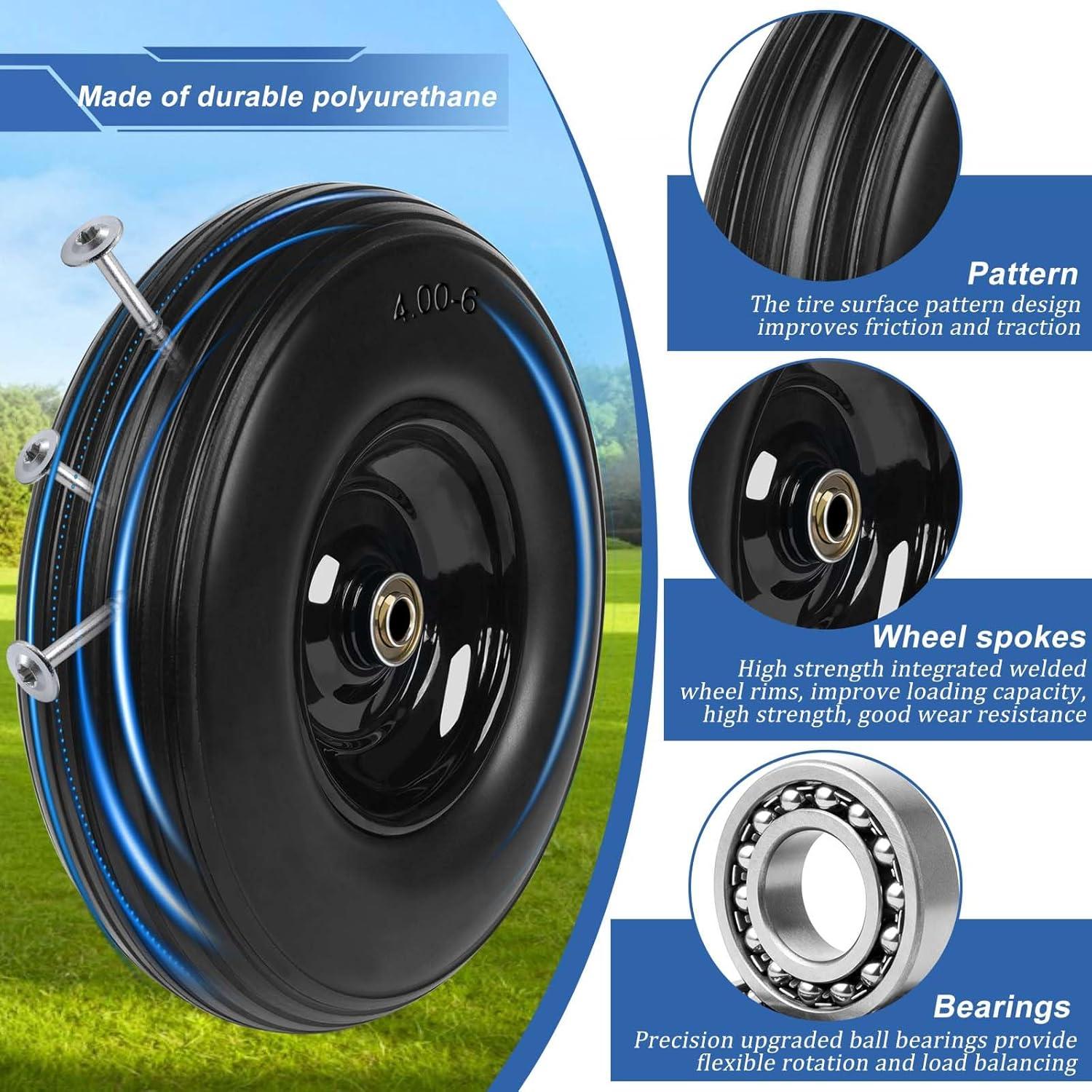 Upgrade Our Wheelbarrow with 13-Inch Solid Tires for Ease!