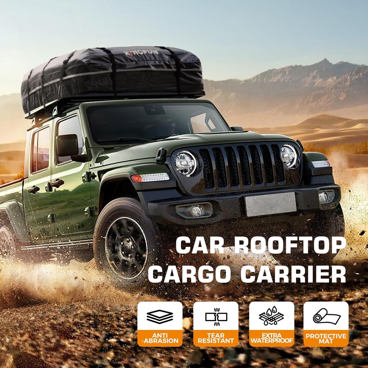 We test the Kingfun 20⁢ Cubic Feet Rooftop Cargo Carrier