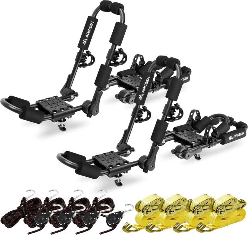 Our Take on ARKSEN’s Folding J-Bar Kayak Rack System