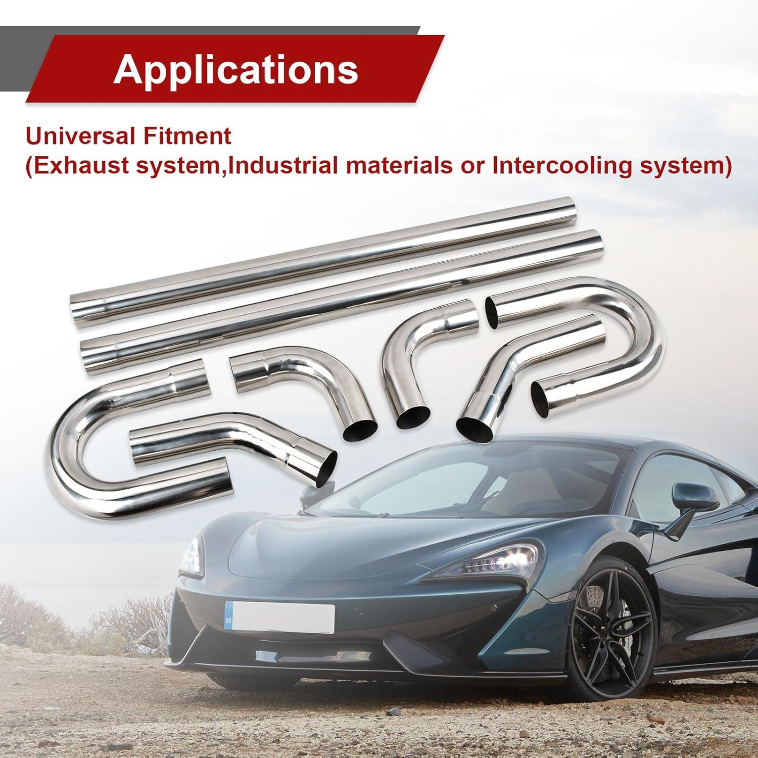 ultimate DIY Exhaust: 8-Piece Stainless Steel Pipe kit