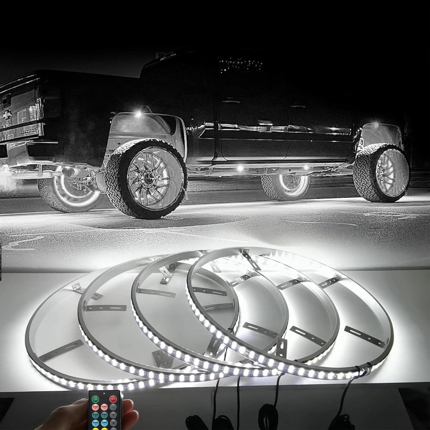 light Up Our Ride: 17-Inch White wheel Lights with APP Control