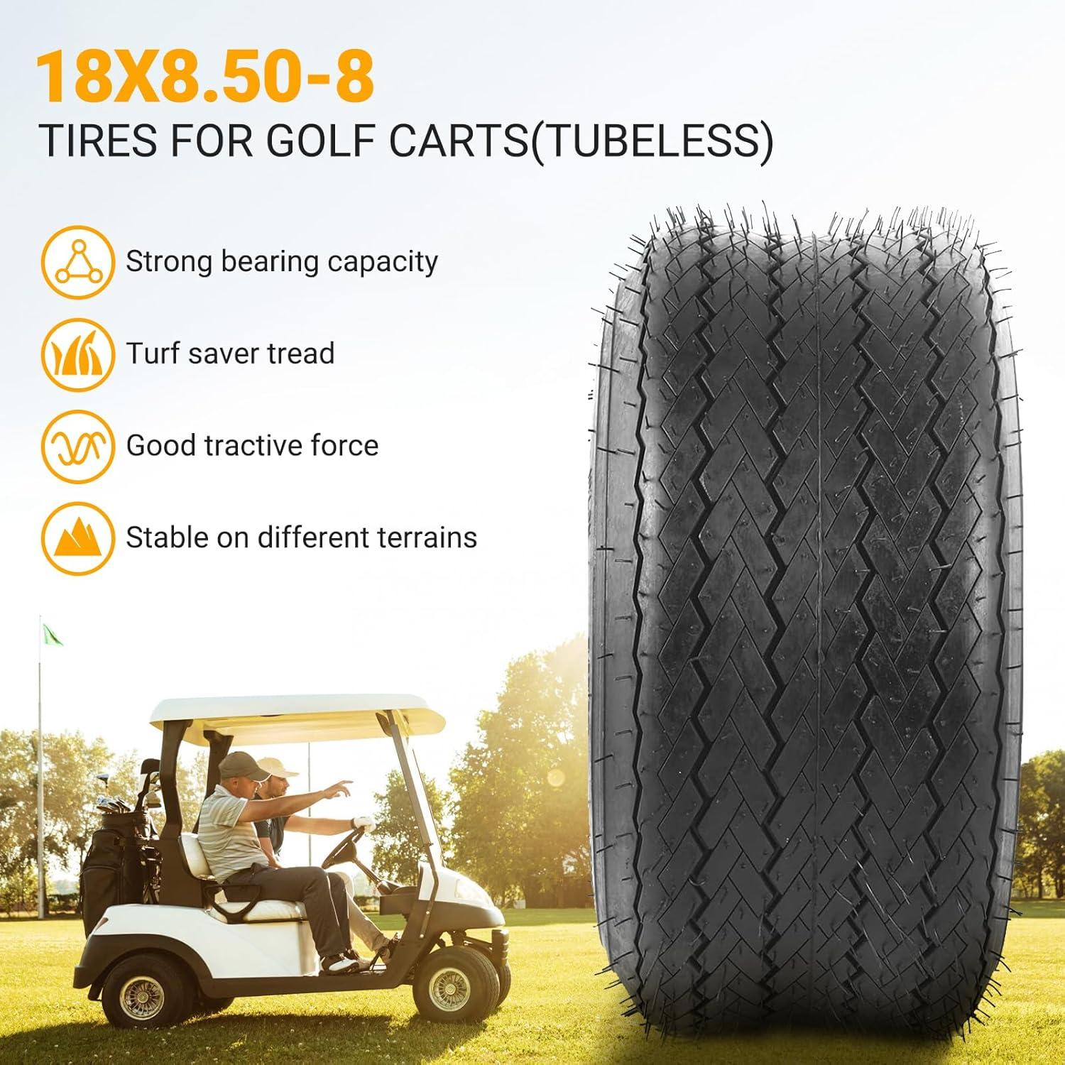 Upgrade⁣ Our Golf Carts with Durable⁢ 18x8.50-8 ⁤Tubeless Tires!
